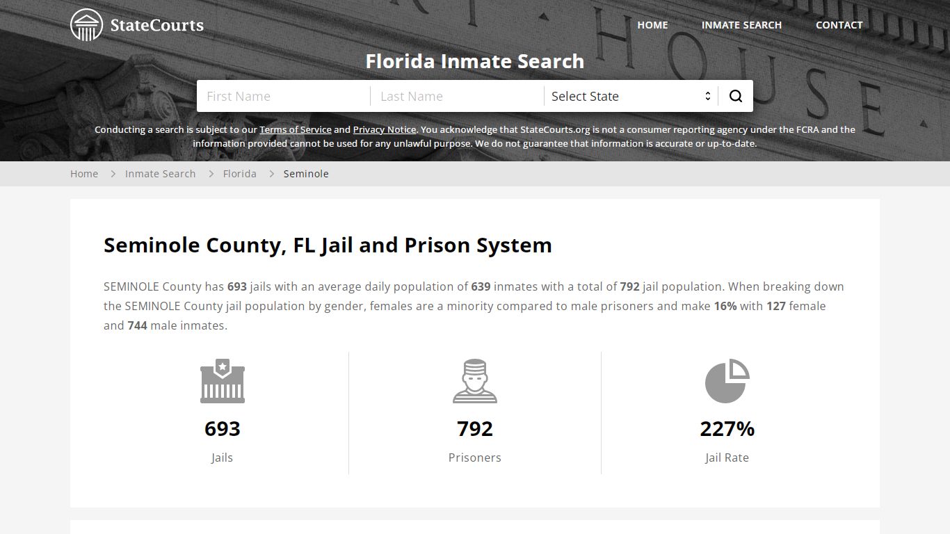 Seminole County, FL Inmate Search - StateCourts
